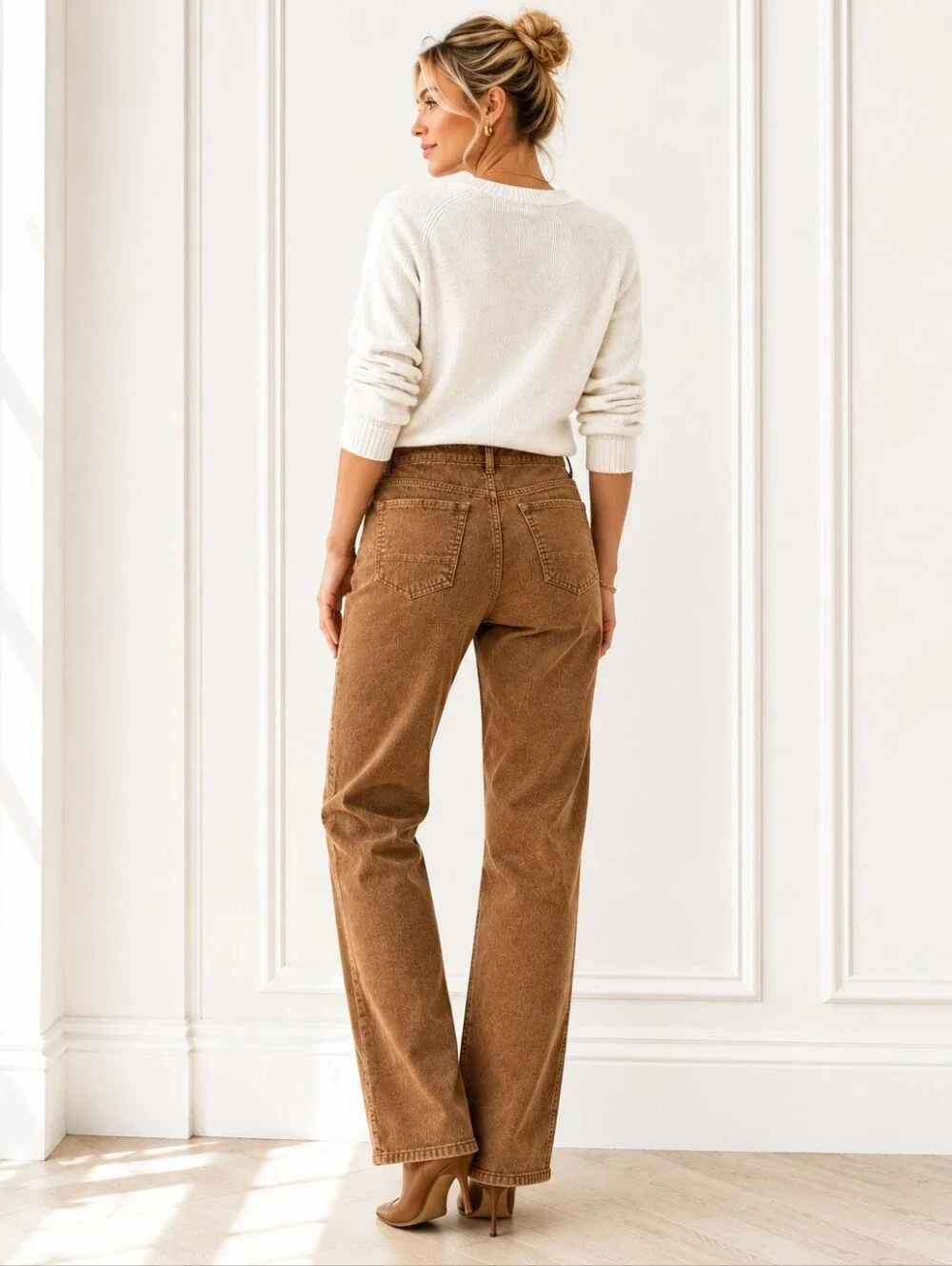 Lands' End Brown Bootcut Corduroy Pants Size 29 | Mid Rise Stretch - Picture 2 of 8